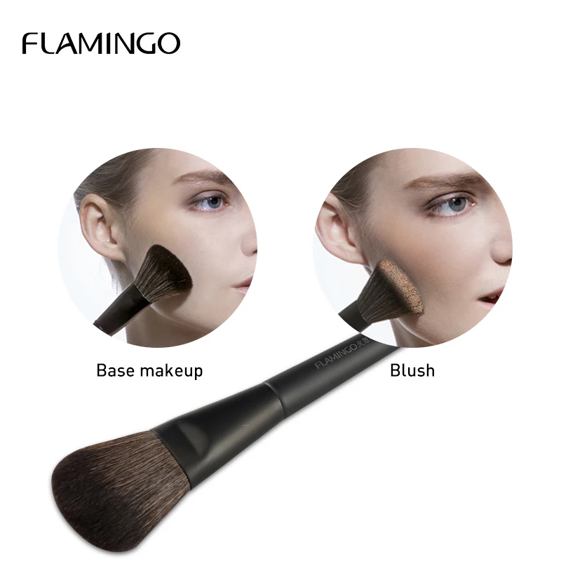 

FLAMINGO 2019 New Luxury Brand Highlighter Sculpting Brush Makeup Beauty Tools Facial Beauty Black Color Gift for Women LM72003