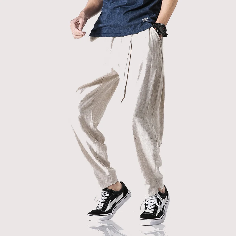 Zogaa 2019 Мужские штаны шаровары широкие брюки длинные брюки с эластичной резинкой на талии летние мужские традиционные брюки "Непал"