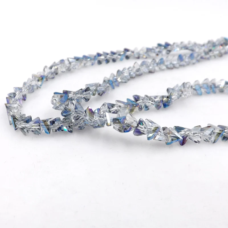 New 6mm 100pcs Glass crystal Triangle beads Loose Special beads