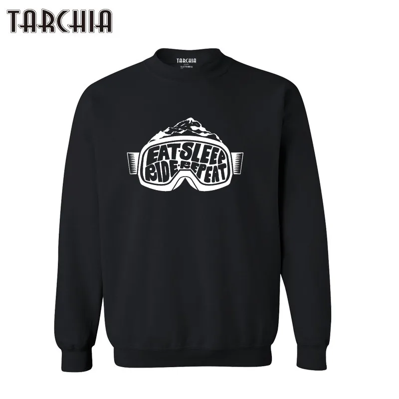 

TARCHIA 2019 Autumn Brand Casual Sweatshirt snowboarding motivation quot Printed Slim Fit Mens Hoodies Pullovers Hoody Plus Size
