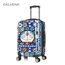 CALUDAN 1" 20" 2" дюймов жесткий корпус Doraemon дорожная сумка с колесиками дети чемодан на колесиках