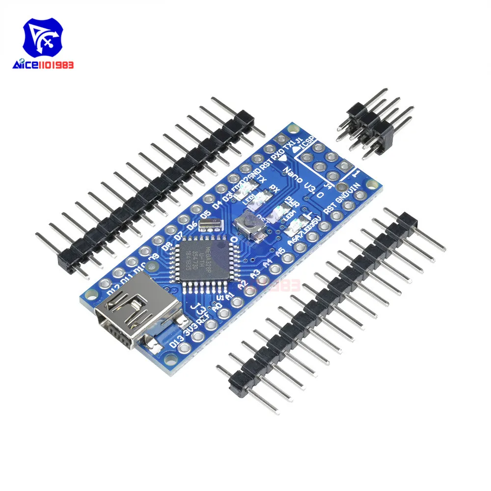 

Weldless Nano V3.0 Mini USB ATmega328 5V 16M Microcontroller Board Module for Arduino Mini USB Nano V3.0 Orginal FT232 Module