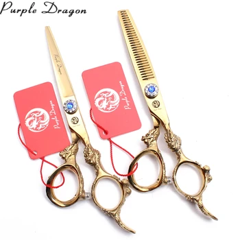 

5.5" 6" 440C Gold Color Dog Hair Clippers Grooming Scissors Straight Scissors Thinninng Shears Pets Scissors Animal Shears Z9004