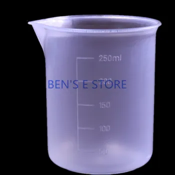 

4pcs/lot 250ml Plastic Graduated Beaker Cup Laboratory Chemistry set lab PP beaker