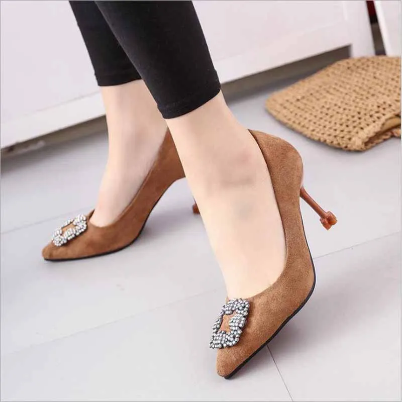 

Summer Women Shoes Pointed Toe Pumps Dress Shoes High Heels Boat Shoes Wedding Shoes tenis feminino Side with