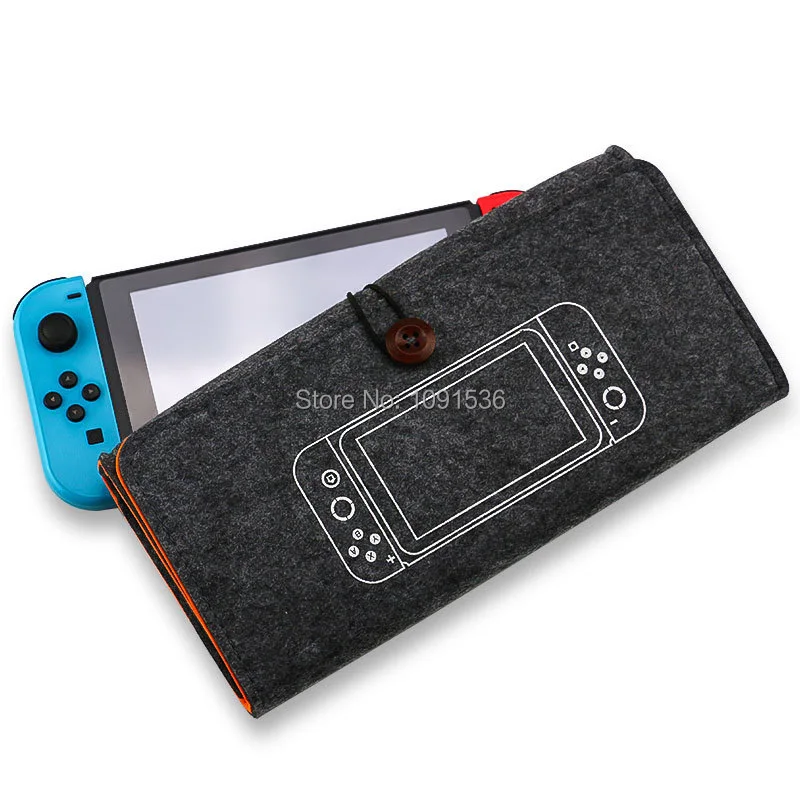 Сумка для хранения для Nintendo Switch Console Pika Чехол Прочный чехол для переноски для kingd Lite NS Switch игровая консоль войлочная сумка - Цвет: dark grey
