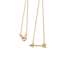 Collier ethnique en or avec pendentif en forme de flèche, Long, ras du cou, amitié, N003, 2017