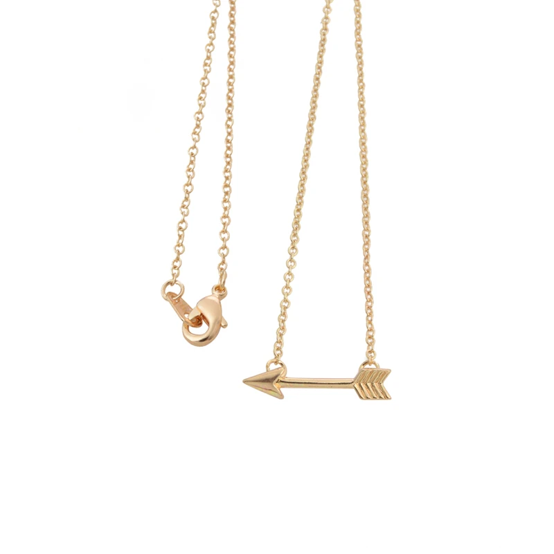 

Shuangshuo 2017 Ethnic Gold Necklace Long Chain Arrow Pendant Necklaces for Women Arrow Choker Necklace Friendship collier N003
