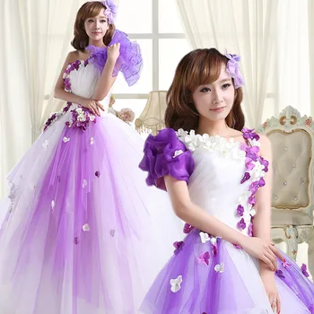 

Fast Shipping 2019 Purple Quinceanera Dresses Organza One Shoulder Party Gowns sukienka quinceanera