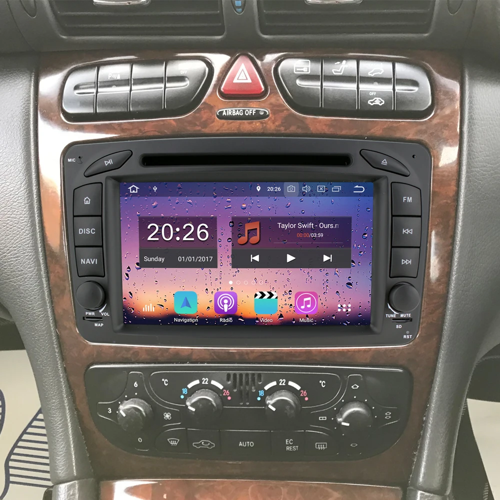 Clearance IPS Android 8.0 4GB RAM Car DVD Player Radio For Mercedes-Benz C CLK A G Class W203 W209 W463 W168 Vito Viano Car GPS Octa Core 5