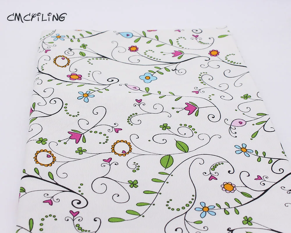 CMCYILING 50*150 см ботанический печатный хлопок холст ткань для дивана скатерть