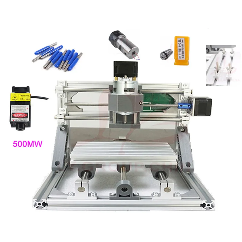 

Tax free to Russia, DIY 500mw 2500mw 5500mw Laser + Mini CNC 3018 PRO Router 2 in 1 Engraver PCB Milling Machine GRBL control