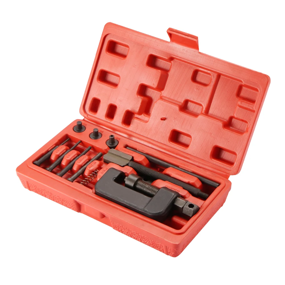 

1 set Motorcycle Bike Bicycle Chain Breaker Heavy Duty Splitter Link Riveting Kit Cutter Universal Repair Tool Kit