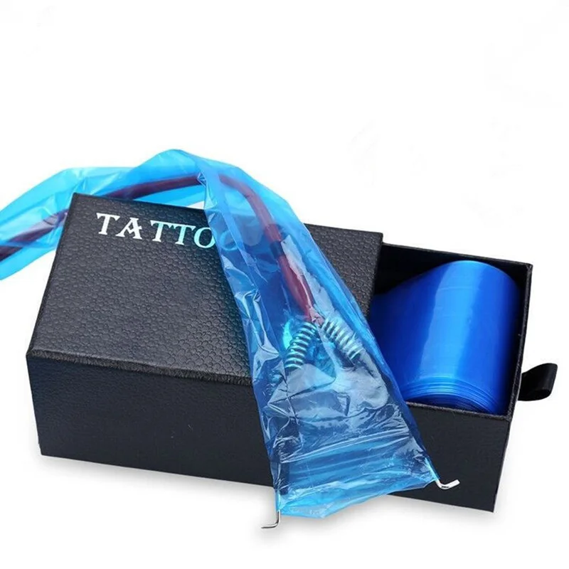 

100pcs/box Electric Tattoo Machine Lines Protection Film Bags Permanent Makeup Disposable Sterilized Clean Accessory New Supply