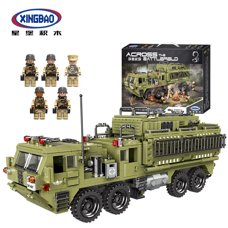 

1377Pcs XINGBAO Military Series The Scorpion Heavy Truck Set Building Blocks City WW2 Bricks