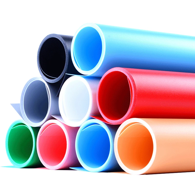 

2PCS 60*125CM Solid Color PVC Background Paper Scrub Photography Backdrop Paper No Reflection 6 Colors