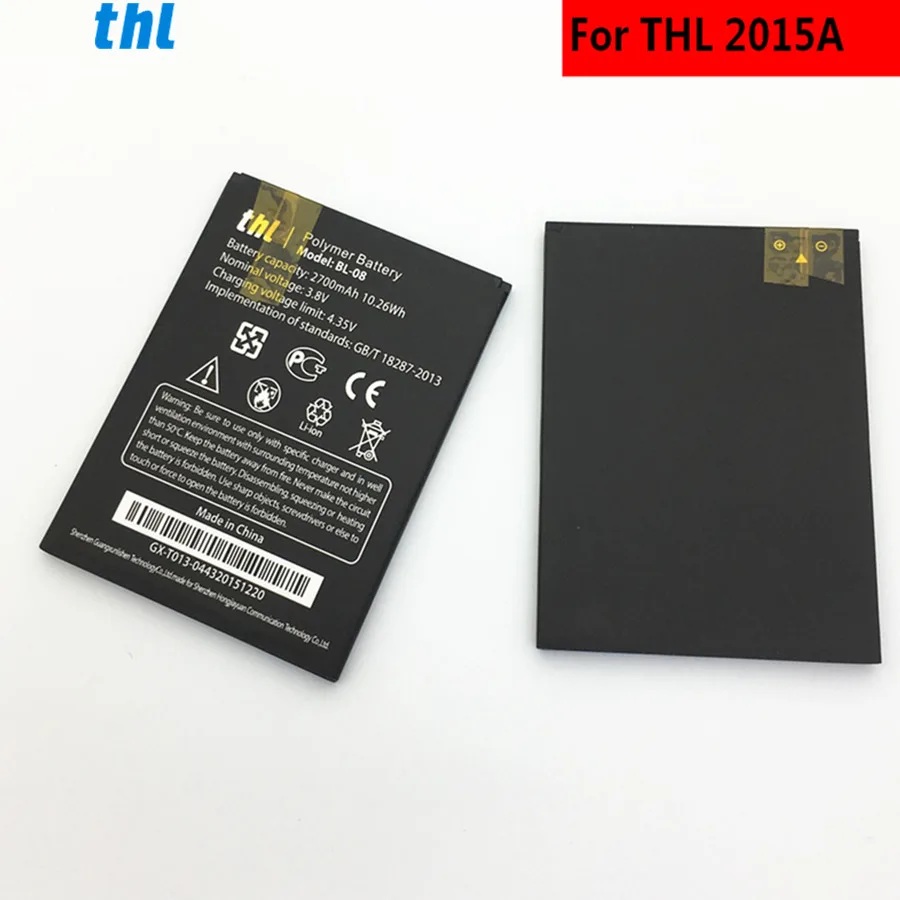 

original For THL 2015A Battery 2700mAh Batterie Bateria Accumulator