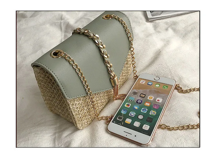 Летняя сумка женщина мала palhinha sac couleur femme ete sac основной chaine panier sac женские сумки для женщин Сумочка в стиле Бали crossbody