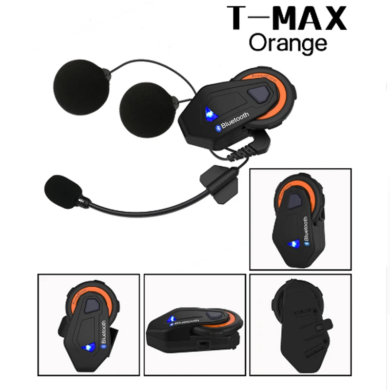  2 pcs Freedconn Brand T-max 1500m motorcycle helmet bluetooth intercom headset 6 riders group talki