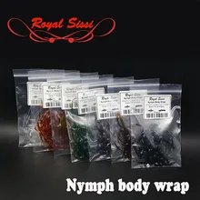 Royal Sissi, 4 метра, упаковка, 1/8 '', nymph, обёрточная бумага для тела, полоски, эластичные, Скад, назад, для завязывания мух, материалы для stonefly& стрекозы, nymph