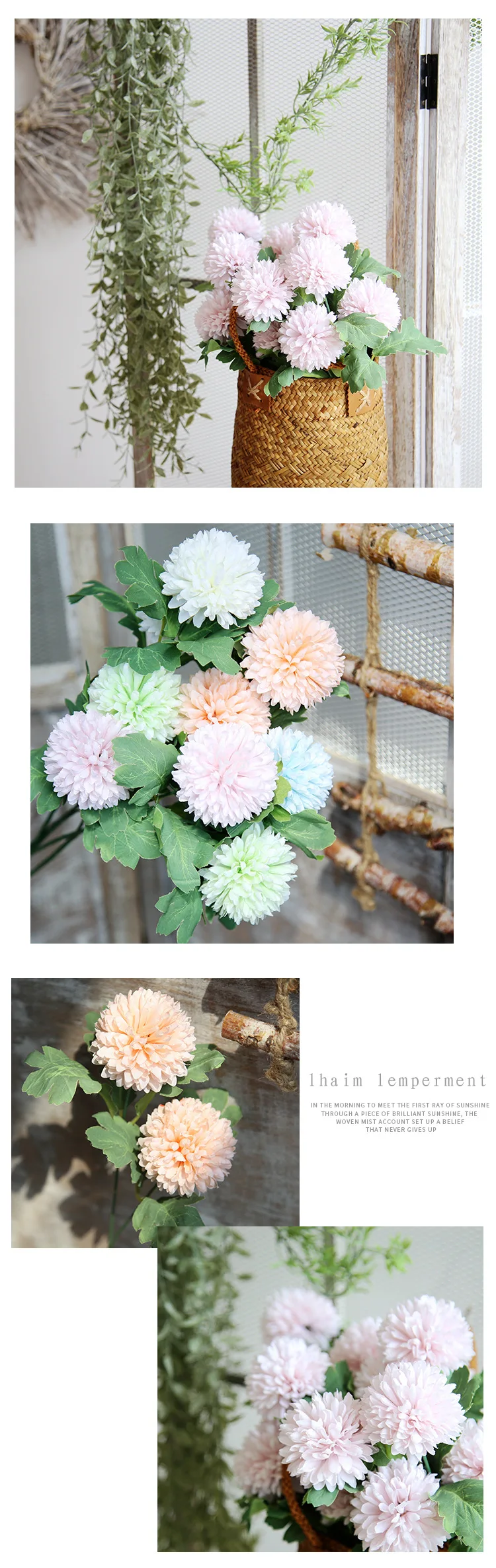 1 шт. 2 головки гортензии Шелковый цветочный шар белый Одуванчик Искусственные цветы день рождения дома Свадебные Декоративные искусственные цветы