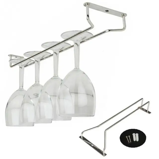 Special Price Under Cabinet Wine Glasses Holder Hanging Upside Down Cup Goblets Display Rack Kitchen Bar Stainless Steel Red Wine Stand #E Special Price Under Cabinet Wine Glasses Holder Hanging Upside Down Cup Goblets Display Rack Kitchen Bar Stainless Steel Red Wine Stand #E