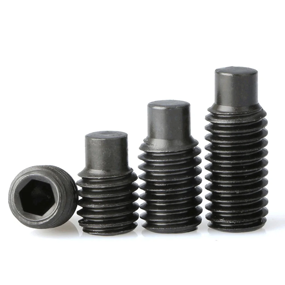 

20PCS 12.9 Grade DIN915 Alloy Ateel Hexagon Socket Convex End Fixing Screw M3M4 Headless Fixing Screw Internal Thread Bolt