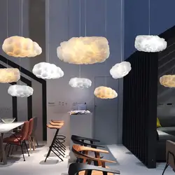 Современные облако подвесные светильники Светодиодный светильник парящее облако висит подвеска свет для Костюмы магазин подвесные