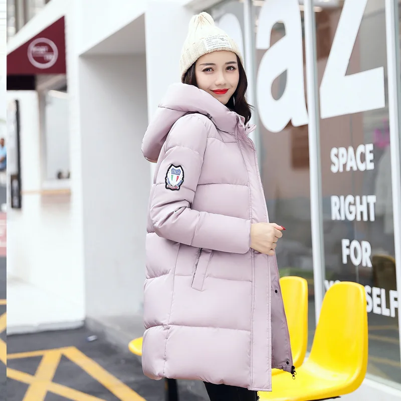 Abrigos mujer invierno/Коллекция 2019 года Длинные парки женские утепленные пуховики с