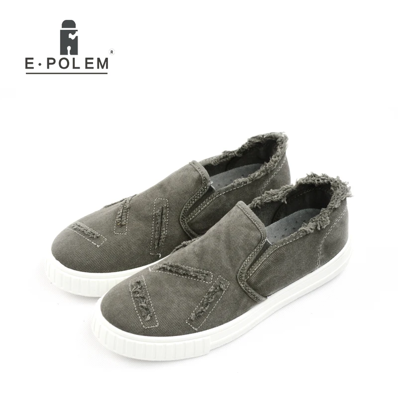 

Fashion Men Casual Flats Canvas Shoes Summer 5 Colors Breathable Slip-On Round Toe Student Shoes