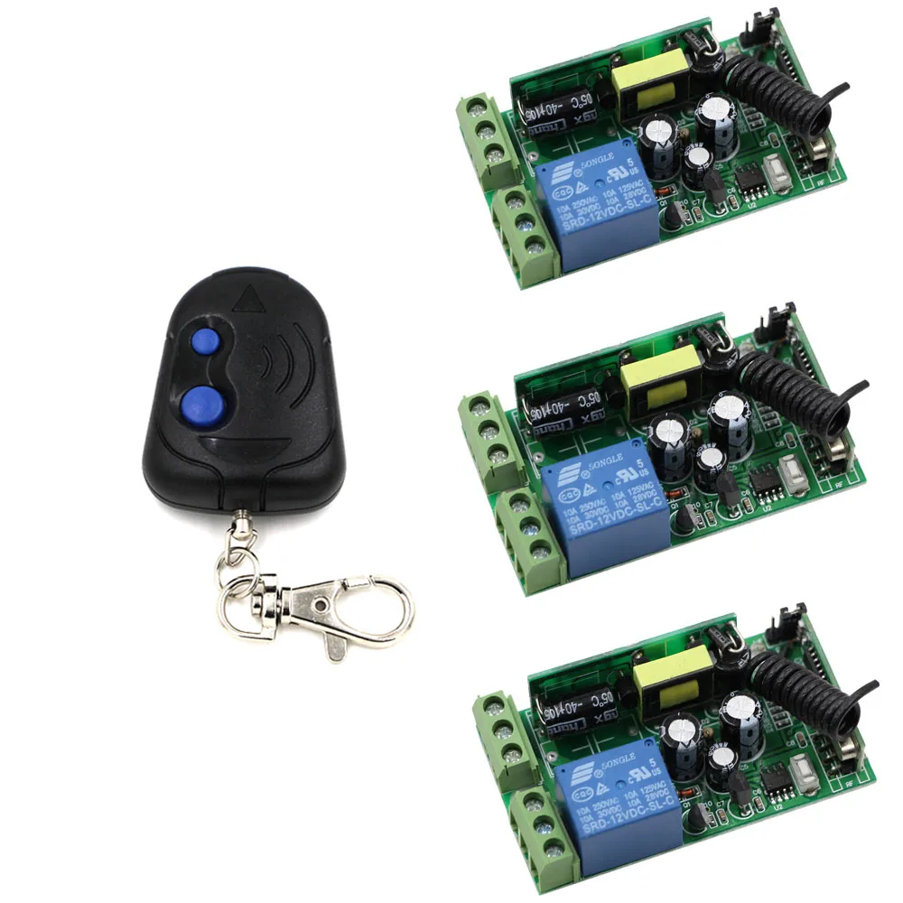 Smart Home AC 85-250V Wireless 1CH Relay Remote Control Switch AC 110V 220V Receiver With Remote Transmitter 315Mhz / 433Mhz Smart Home AC 85-250V Wireless 1CH Relay Remote Control Switch AC 110V 220V Receiver With Remote Transmitter 315Mhz / 433Mhz