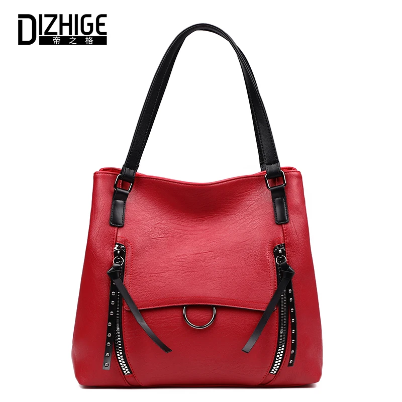 

DIZHIGE Brand Large Capacity PU Leather Women Handbag High Quality Crossbody Bag For Women Luxury Messenger Bags Female Tote