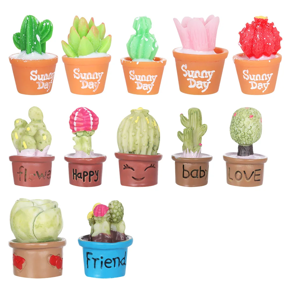 

New Cute 1/3Pcs Miniature bottled micro simulation potted plant with the word ornaments assembly Decoration DIY Dollhouse Decor