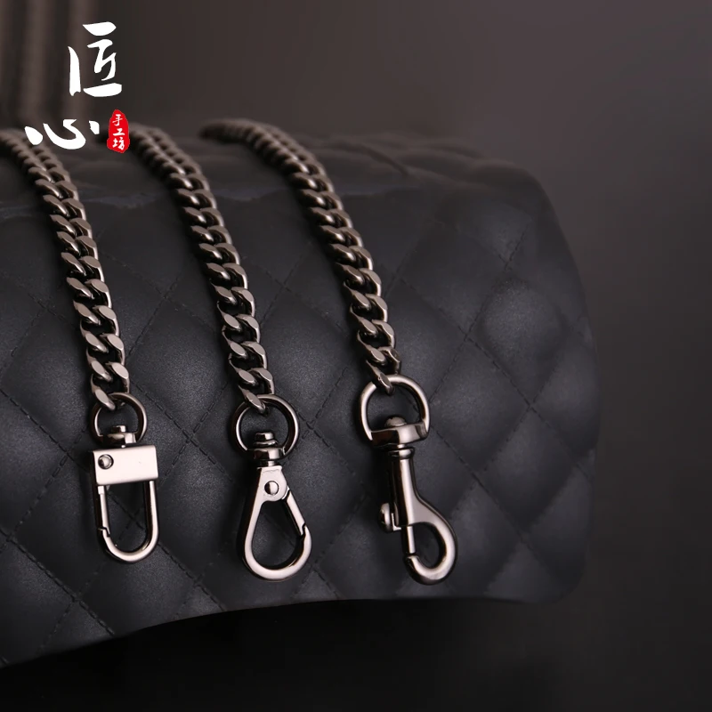 

Not clip hair gun color black copper chain accessories bag belt single buy package chain feel lubrication shoulder bag strap