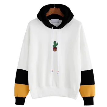 

LAAMEI Female Long Sleeve Hoodies Sweatshirts Harajuku Harajuku Cactus Printed Oversized Hoodie Feminina Women Clothing 2018