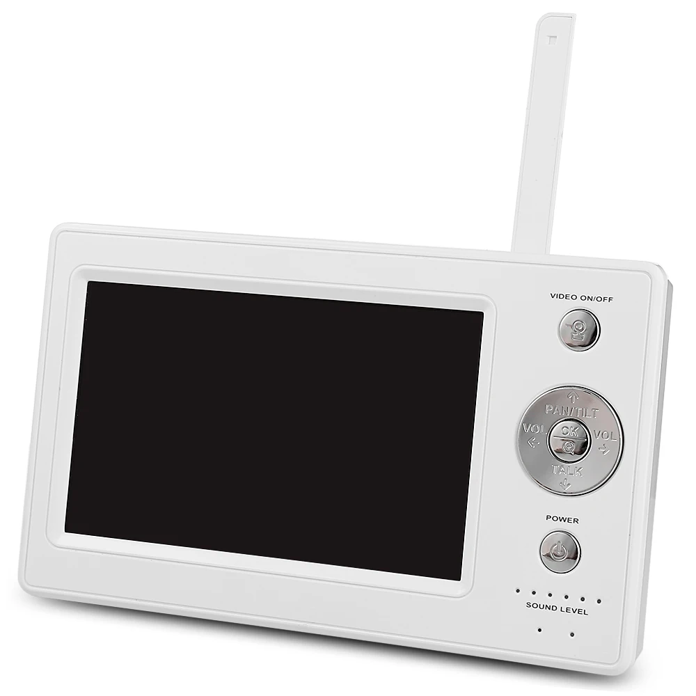 HD детский монитор, Wi-Fi, Ночное видение Детские видеоняни цифровой 5-дюймовый ЖК-дисплей Цвет Камера зум двухстороннее аудио Температура