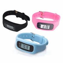 New LCD Pedometer Sports Monitor Running Exercising Step Counter Fitness Silicone Wristband Smart Wrist Watch Bracelet