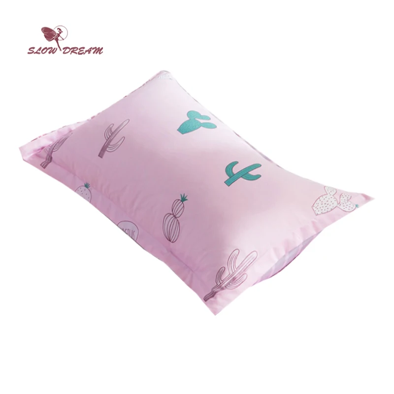 

SlowDream Cactus Printing Bedding Pillowcase Size 48X74CM Bedroom Sleeping Decorative Home Textiles Pillow Cover