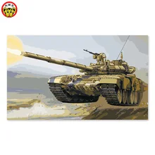 Цифровая живопись цвет заполнить декоративные ручной работы подарок Военная Униформа Танк Второй мировой войны истребитель авианосец воен