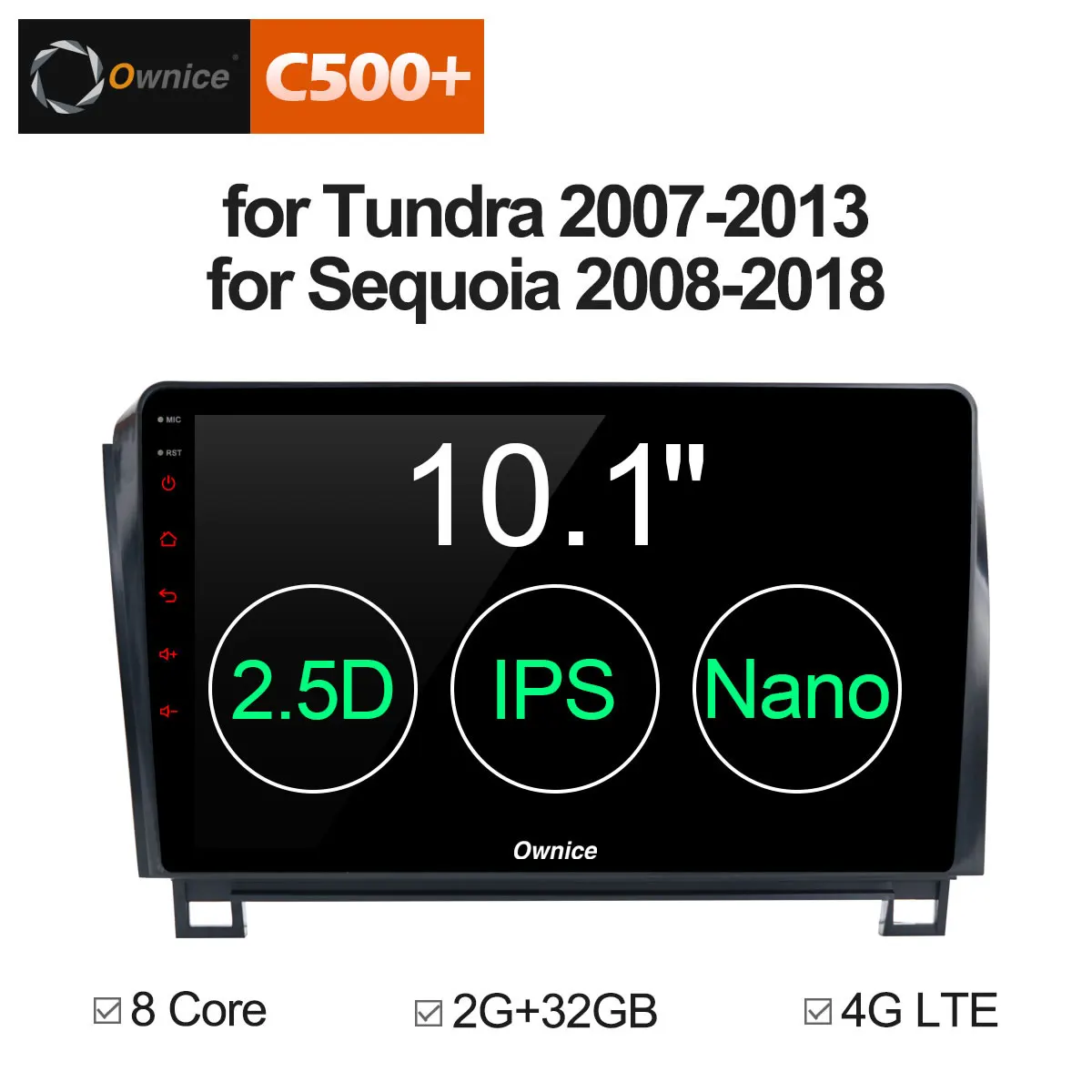 

10.1 Ownice K1 K2 Octa 8 Core Android 8.1 car dvd GPS player For Toyota Tundra 2007 - 2013 Sequoia 2008 - 2018 Stereo Radio