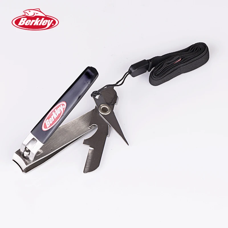 

Berkley Large Carbon Steel Nail Clipper Cutter Portable Mini Multi-fuction Fishing Scissors With Rotention Rope Pesca Tools