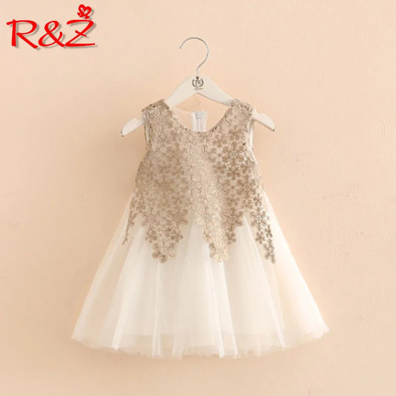 

R&Z children's dress 2019 summer new children's vest mesh dress girl sleeveless lace princess dress party dress