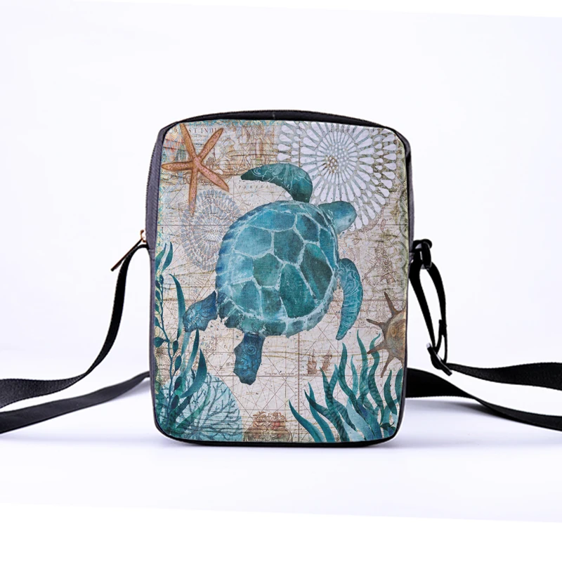 CROWDALE Women font b Crossbody b font font b Bags b font Marine life Printing for