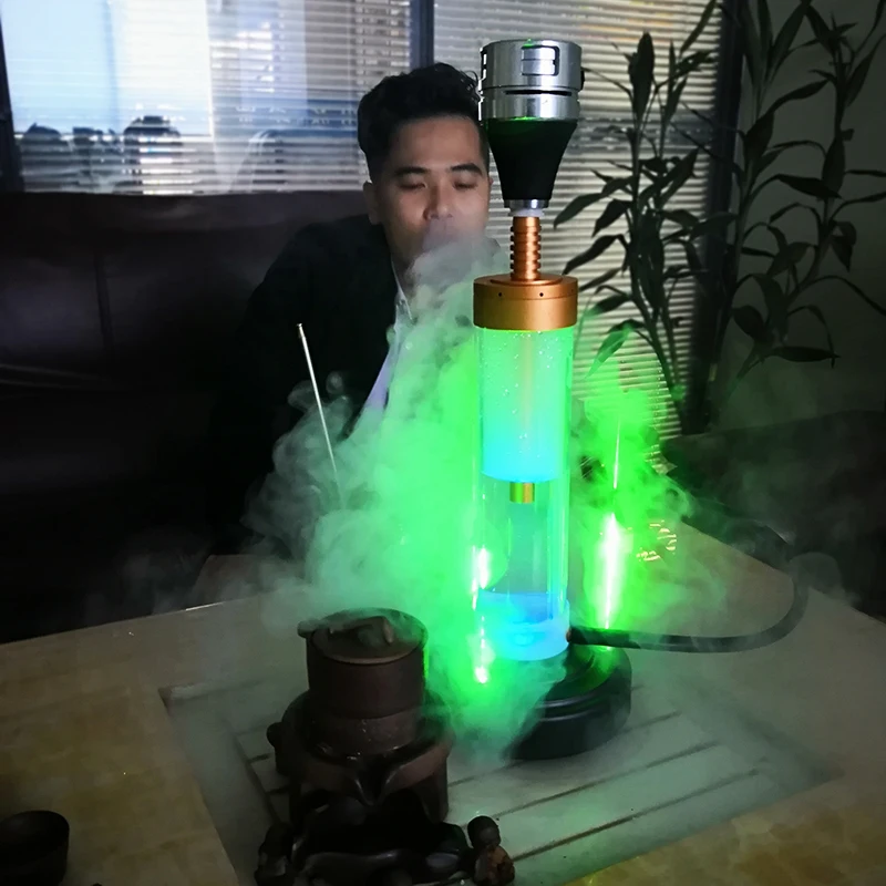 

Aluminum Hookah Shisha Top Hookah Stem Kit rechargeable battery hookah with laser light shisha