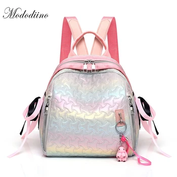 

Mododiino Women Backpack 2019 Fashion Girls Colorful Backpacks For Girl Zipper Bagpack Women's Backpack Travel Softback DNV0891