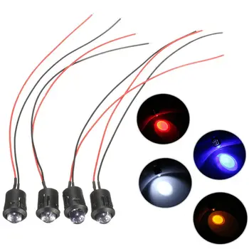 

10 Pcs/Set 12V 10mm Pre-Wired Constant LED Ultra Bright Water Clear Bulb Cable 20cm Prewired Led Lamp DC112
