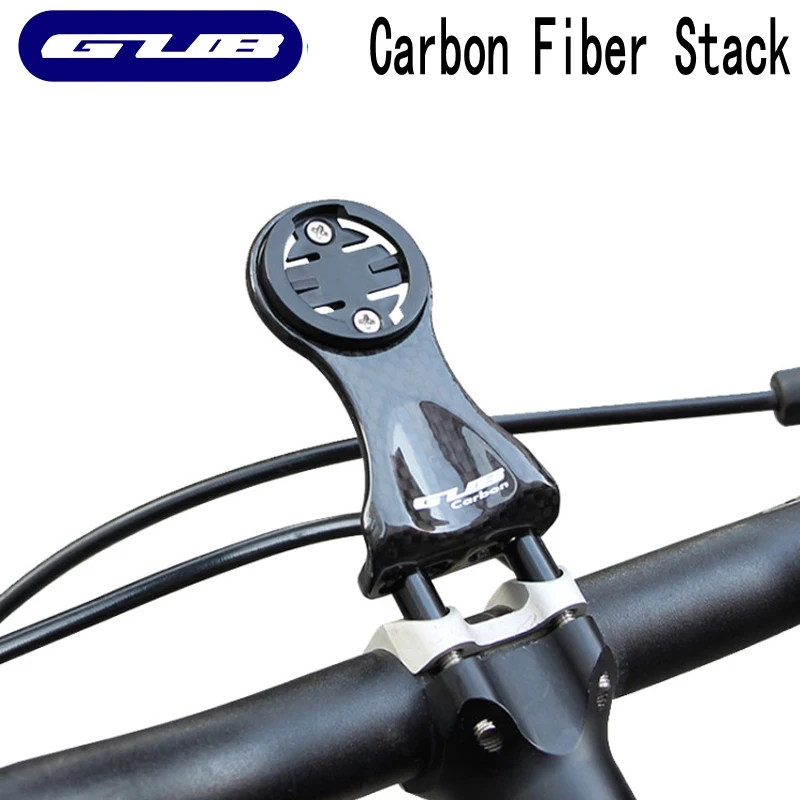 

GUB Carbon Fibre Cycle Computer handle bar holder Bike Hold Table Bracket MTB Road Bicycle stem lamp Mount 16g blackolde 693