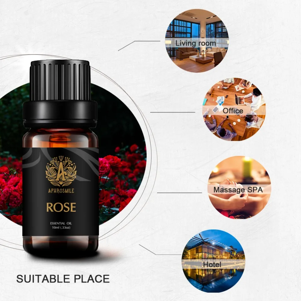 100% Pure Peppermint Rose эфирное масло натуральное растение терапия лимфатическое Детокс масло натуральное антивозрастное массажное масло 10 мл