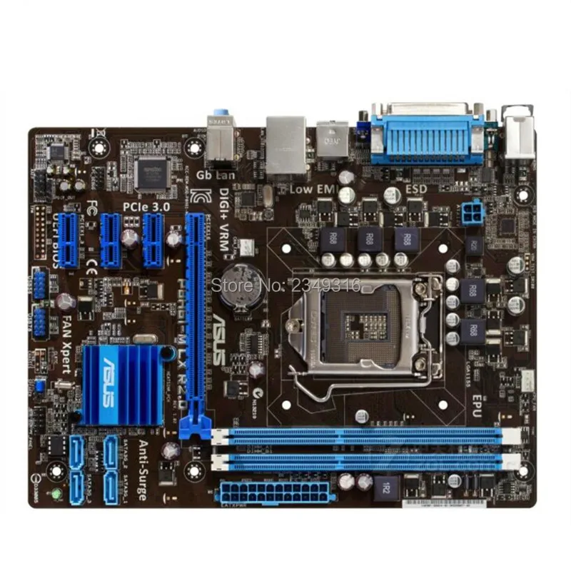 

For Asus P8H61-M LX R2.0 Desktop Motherboard H61 Socket LGA 1155 i3 i5 i7 DDR3 uATX UEFI BIOS Original Used Mainboard