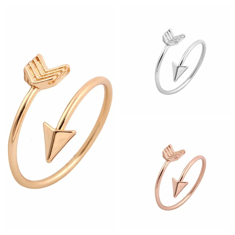 

Fashion Korean Design Ring Arrow Ring for Women Adjustable Cute Wedding Gift Jewelry Ring